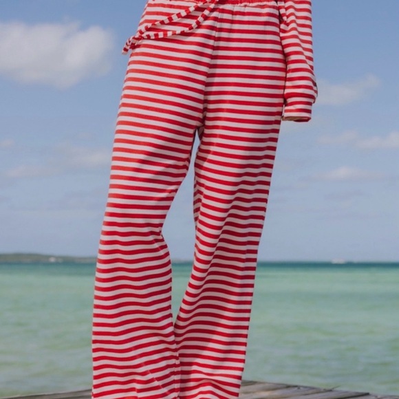 Daily Drills Pants - Daily Drills Pink/Red Striped Pants